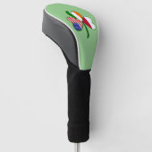 Poolse vlag Shamrock Golfheadcover (Schuin)