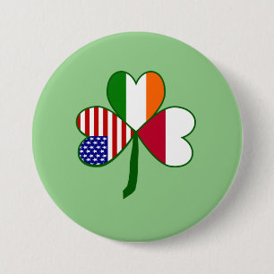 Poolse vlag Shamrock Ronde Button 7,6 Cm
