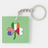 Poolse vlag Shamrock Sleutelhanger (Achterkant)