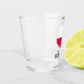 Poolse vlag shot glas (Links)