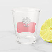 Poolse vlag shot glas (Achterkant)