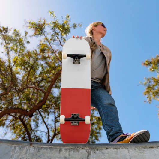 Poolse vlag skateboard (Buiten 1)