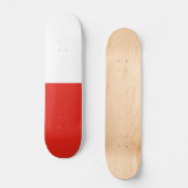 Poolse vlag skateboard (Voorkant)