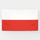 Poolse vlag spandoek (Horizontaal)