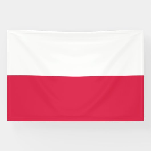 Poolse vlag spandoek (Horizontaal)