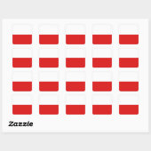 Poolse vlag Sticker (Vel)