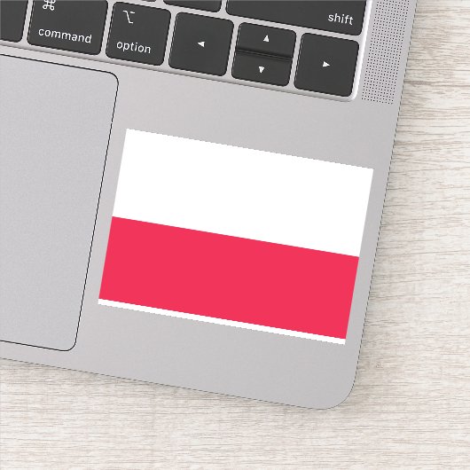 Poolse vlag sticker (Detail)