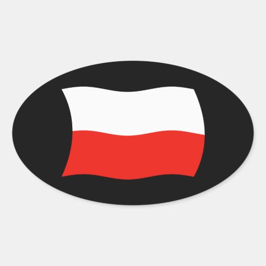 Poolse Vlag Sticker (Voorkant)