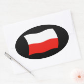 Poolse Vlag Sticker (Envelop)