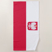 Poolse vlag strandlaken (Voorkant)