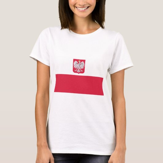 Poolse vlag t-shirt (Voorkant)