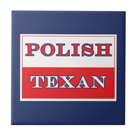 Poolse vlag Texan Poland Tegeltje (Voorkant)