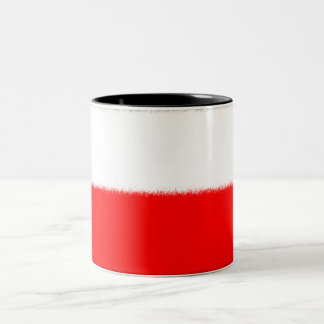 Poolse vlag tweekleurige koffiemok