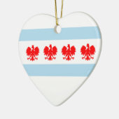 Poolse vlag van Chicago Keramisch Ornament (Links)