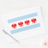 Poolse vlag van Chicago Rechthoekige Sticker (Envelop)