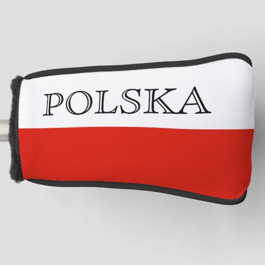 Poolse vlag van Poolse golfboorgat Golfheadcover (Voorkant)