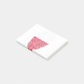 Poolse vlag Vingerprint land Pride Identity Post-it® Notes (Schuin)