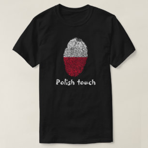 Poolse vlag voor vingerafdrukken t-shirt