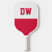 Poolse vlag | Wapenbekleding met Initiaal Pickleball Paddle (Voorkant)