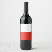 Poolse vlag wijn etiket (Voorkant)