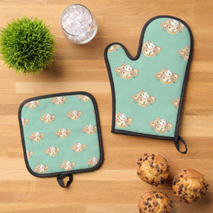Poolse voedselaardappelen verstuiven Pierogies Sou Ovenwant & Pannenlap Set