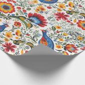 Poolse volkskunst handgeschilderd inpakpapier (Hoek)