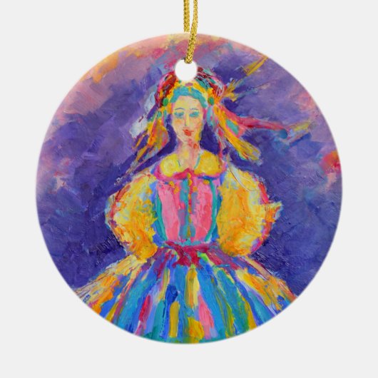 Poolse volkskunst Poolse cadeau Keramisch Ornament (Voorkant)