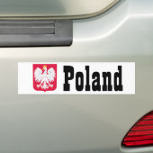 Poolse wapenschild bumpersticker (Op auto)