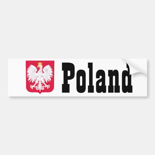 Poolse wapenschild bumpersticker (Voorkant)