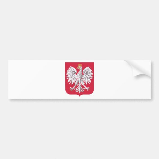 Poolse wapenschild bumpersticker (Voorkant)