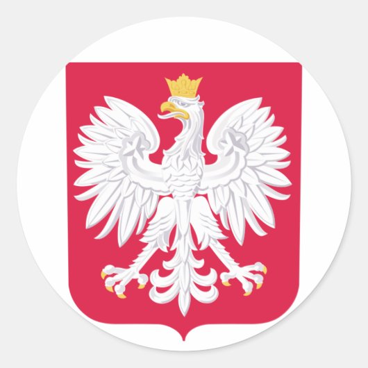 Poolse wapenstilstand ronde sticker (Voorkant)