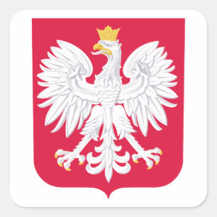 Poolse wapenstilstand vierkante sticker