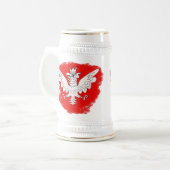 Poolse witte adelaar bierpul (Voorkant links)