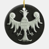  Poolse witte adelaar Keramisch Ornament (Achterkant)
