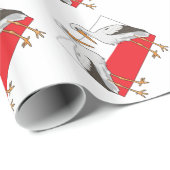 Poolse witte storm cadeaupapier (Rol Hoek)