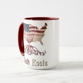 Poolse wortels, Poolse Amerikaanse vlaggen Mok (Voorkant links)