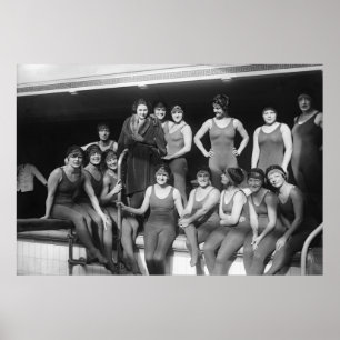 Poolside Girls, begin jaren 1900 Poster