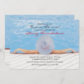 Poolside Invitation Kaart (Voorkant / Achterkant)