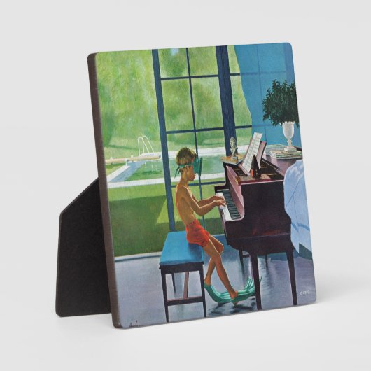 Poolside Piano Practice Fotoplaat (Voorkant)