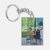 Poolside Piano Practice Sleutelhanger (Voorkant Links)