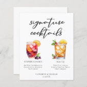 Poolside Signature Cocktails Wedding Menu (Voorkant / Achterkant)