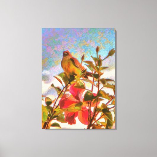 Poolside Singer 2338 Art Canvas Afdruk (Voorkant)