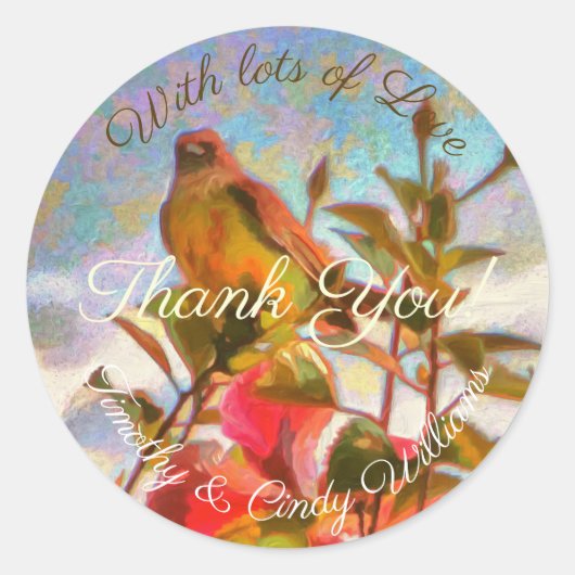 Poolside Singer Hartelijk dank 2338 Ronde Sticker (Voorkant)