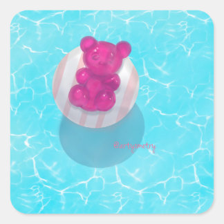 Poolside Vierkante Sticker