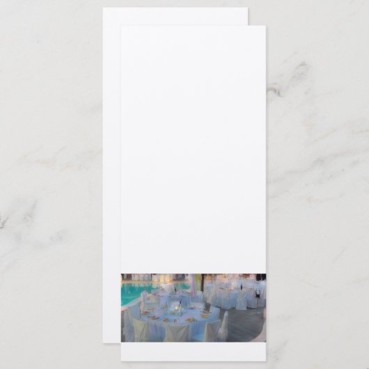 POOLSIDE WEDDING DINER INVITATION KAART (Voorkant / Achterkant)