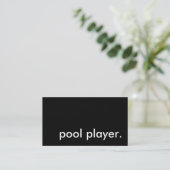 poolspeler. visitekaartje (Staand voorkant)