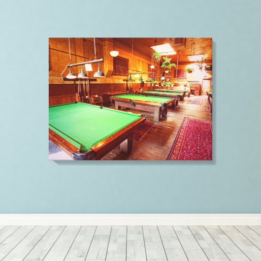 pooltabellen canvas afdruk (Insitu (Houten vloer))