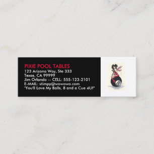 POOLTABELLEN EN BILLIAREN - BEDRIJFSKAARTTEMPLATE MINI VISITEKAARTJE