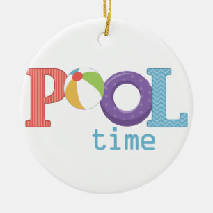 pooltijd keramisch ornament