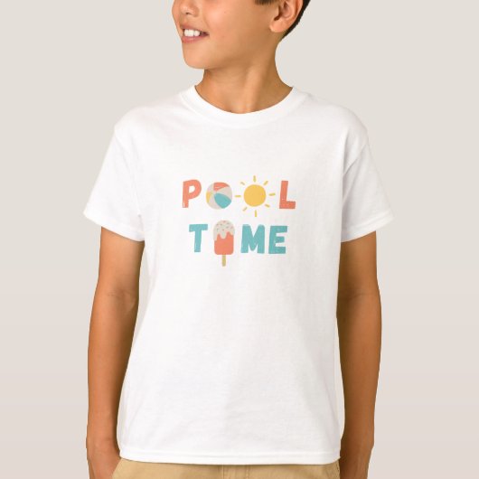 pooltijd. Kinder T-shirts (Voorkant)